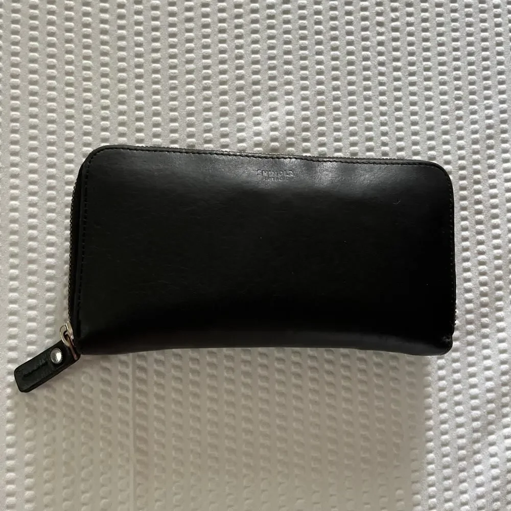 Shinola Detroit Leather Continental Zip Around Women’s Wallet Black Made In USA